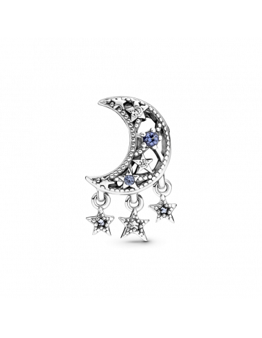 Charm en plata de ley Estrella & Luna Creciente