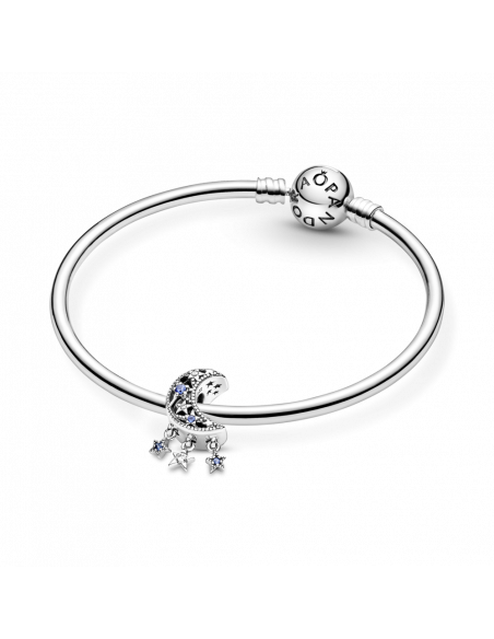 Charm en plata de ley Estrella & Luna Creciente