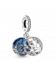 Charm Colgante Doble en plata de ley Olaf de Frozen de...