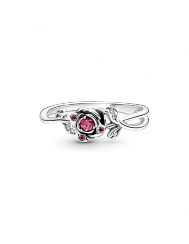 Anillo en plata de ley Rosa de la Bella y la...