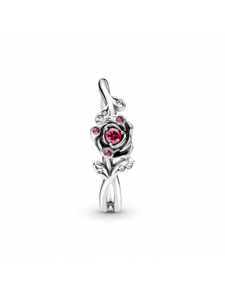 Anillo en plata de ley Rosa de la Bella y la Bestia de Disney