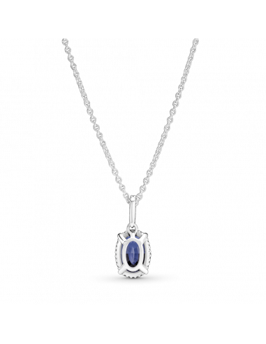 Collar en plata de ley Halo Brillante