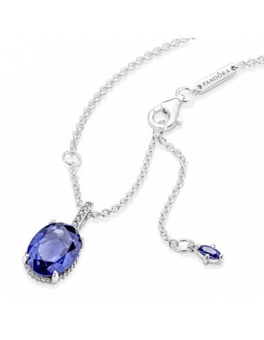 Collar en plata de ley Halo Brillante
