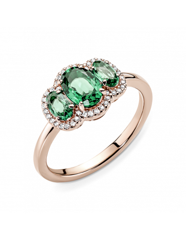 Anillo vintage con un recubrimiento en oro rosa...
