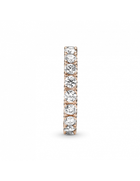 Anillo con un recubrimiento en oro rosa de 14k Eternity Brillante