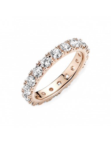 Anillo con un recubrimiento en oro rosa de 14k...