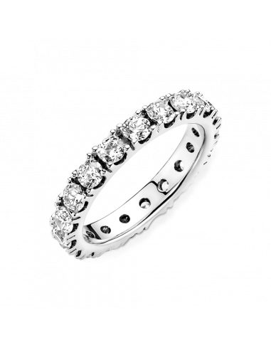 Anillo en plata de ley Eternity Brillante
