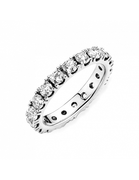 Anillo en plata de ley Eternity Brillante