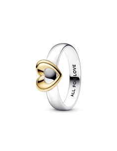 Anillo en plata de ley y con un recubrimiento en oro de...