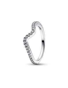 Anillo en plata de ley Ola Brillante