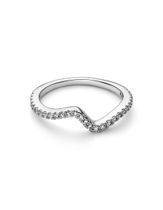 Anillo en plata de ley Ola Brillante 2