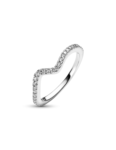 Anillo en plata de ley Ola Brillante