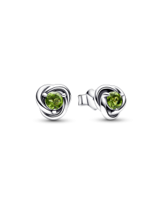 Pendientes de botón en plata de ley Círculo Eternity...