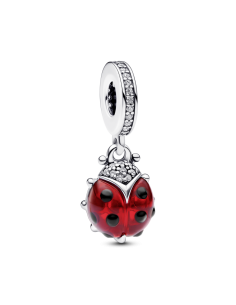 Charm Colgante en plata de ley Mariquita Roja