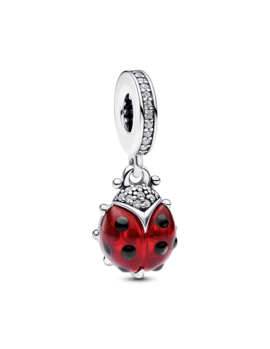 Charm Colgante en plata de ley Mariquita Roja