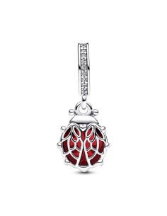 Charm Colgante en plata de ley Mariquita Roja 2