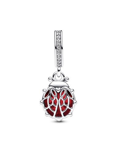 Charm Colgante en plata de ley Mariquita Roja