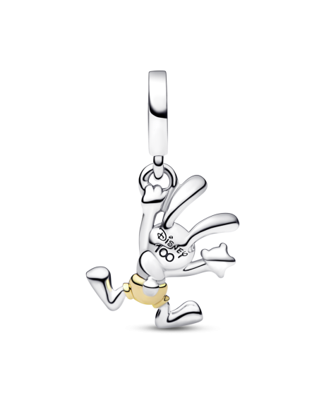 Charm Colgante en plata de ley y en oro de segunda ley de 14k 100 Aniversario Oswald de Disney
