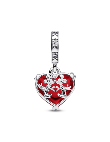 Charm Colgante de cristal de Murano rojo en...
