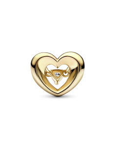 Charm con un recubrimiento en oro de 14k  Corazón... 2