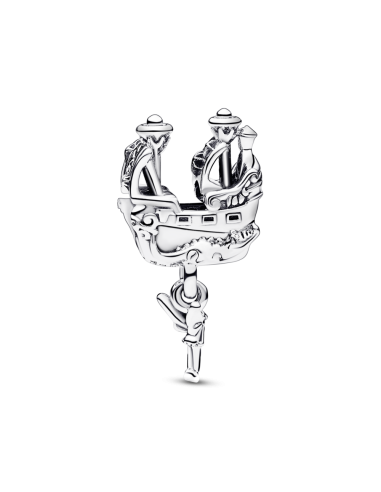 Charm en plata de ley Campanilla & Barco Pirata...
