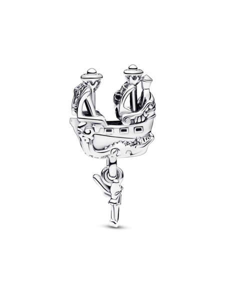 Charm en plata de ley Campanilla & Barco Pirata Capitán Garfio de Disney