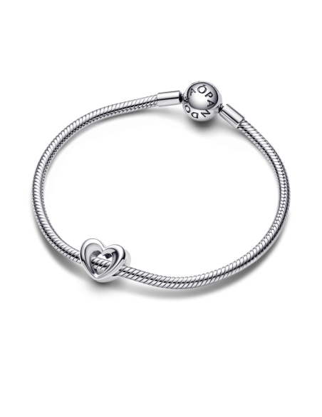 Charm en plata de ley  Corazón Abierto Radiante