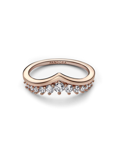 Anillo con un recubrimiento en oro rosa de 14k...