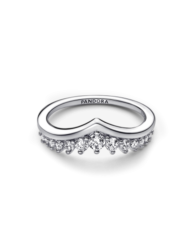 Anillo en plata de ley Deseo Pavé Flotante