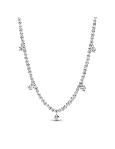 Collar en plata de ley Gotas Brillantes