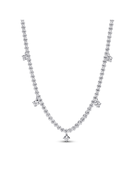 Collar en plata de ley Gotas Brillantes