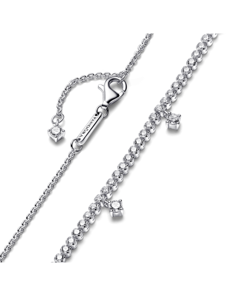 Collar en plata de ley Gotas Brillantes
