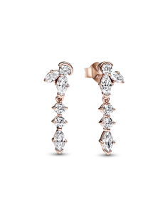 Pendientes Colgantes con un recubrimiento en oro rosa de...