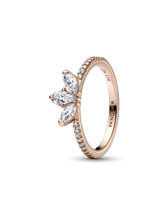 Anillo con un recubrimiento en oro rosa de 14k Herbario...