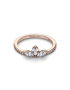Anillo con un recubrimiento en oro rosa de 14k Herbario... 2