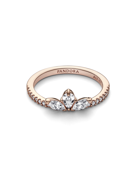 Anillo con un recubrimiento en oro rosa de 14k Herbario Brillante
