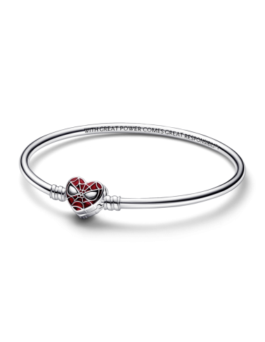 Pulsera Pandora Moments en plata de ley con cierre de Máscara Spider-Man de Marvel