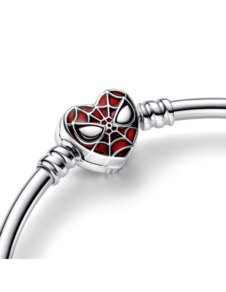 Pulsera Pandora Moments en plata de ley con cierre de Máscara Spider-Man de Marvel