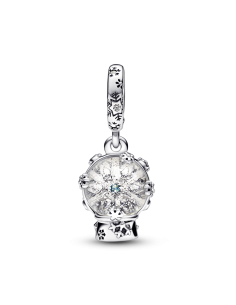 Charm Colgante en plata de ley Copo de Bola de Nieve