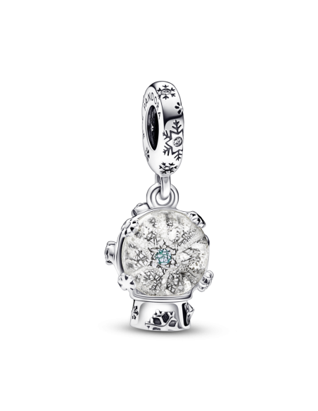 Charm Colgante en plata de ley Copo de Bola de Nieve