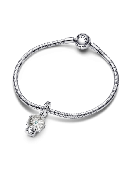 Charm Colgante en plata de ley Copo de Bola de Nieve