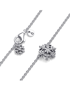 Collar en plata de ley Copo de Nieve Brillante 2