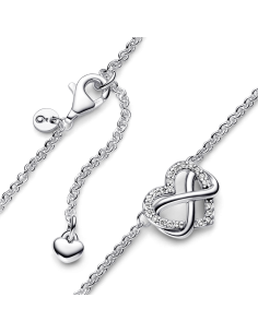 Collar en plata de ley Corazón Infinito Brillante 2