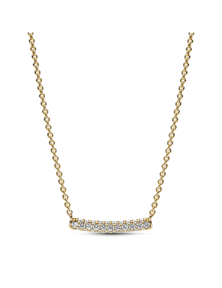 Collar con un recubrimiento en oro de 14k Fila en Pavé