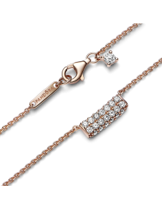 Collar con un recubrimiento en oro rosa de 14k Fila Doble... 2