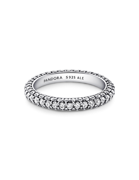 Anillo en plata de ley Fila en Pavé