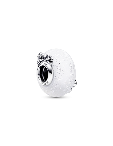 Charm de Cristal de Murano Blanco Brillante en...