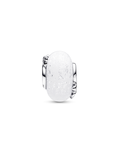 Charm de Cristal de Murano Blanco Brillante en...